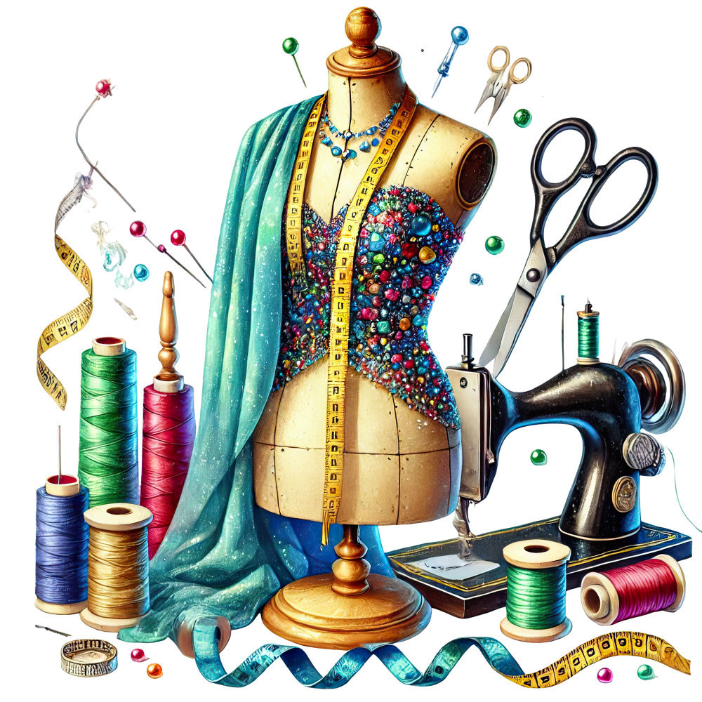 Sewing Scenes Fabric Panel 18