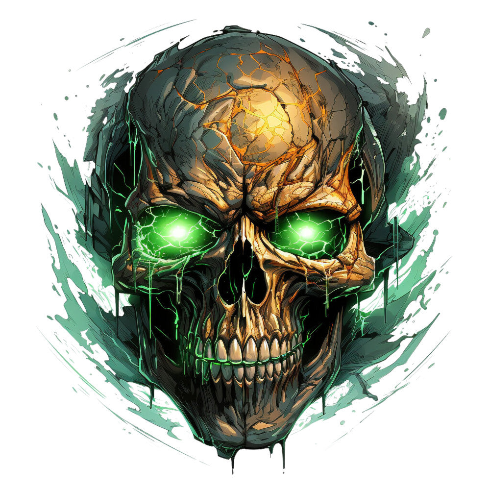 Horror Skulls Fabric Panel 16