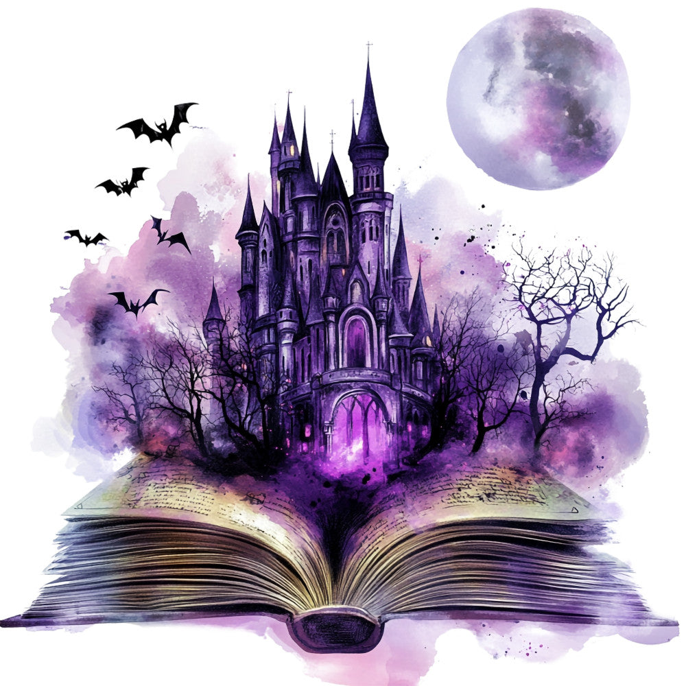 Halloween Books Fabric Panel 20