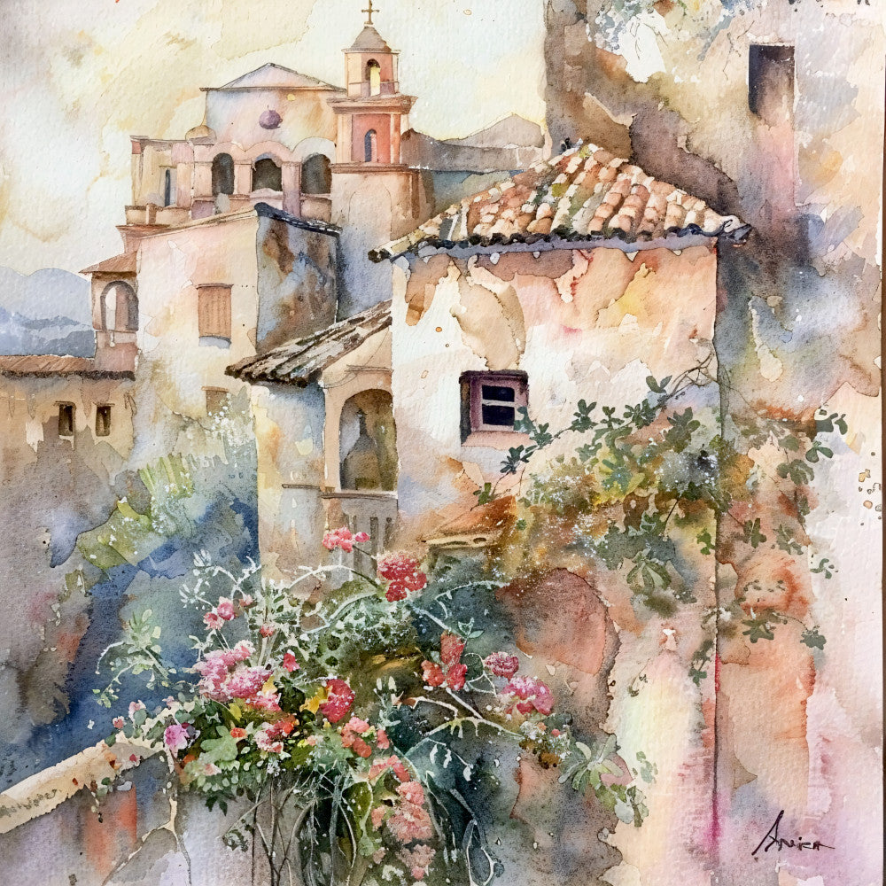 Spain Travel Art Fabric Panel 12