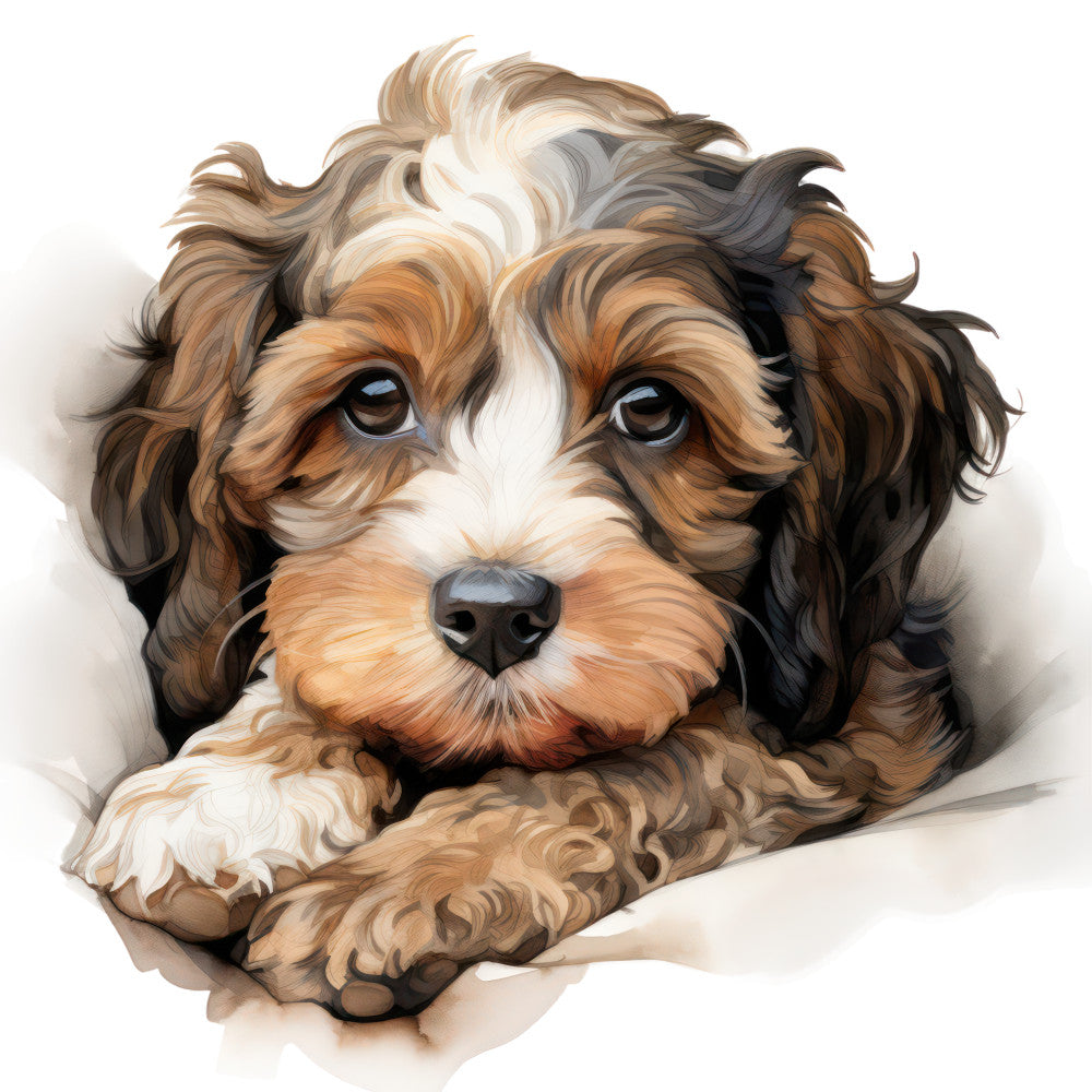 Cute Cavapoos Fabric Panel 28