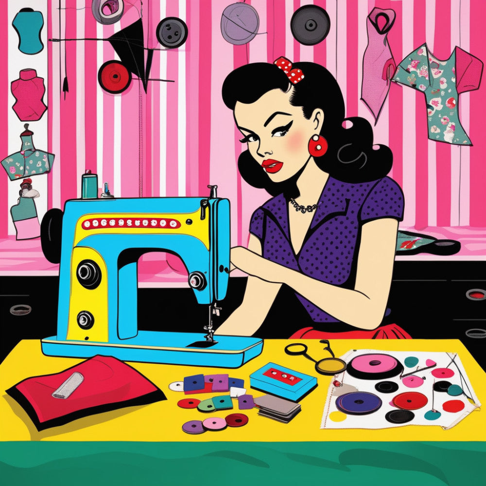 Pop Art Sewing Fabric Panel 97