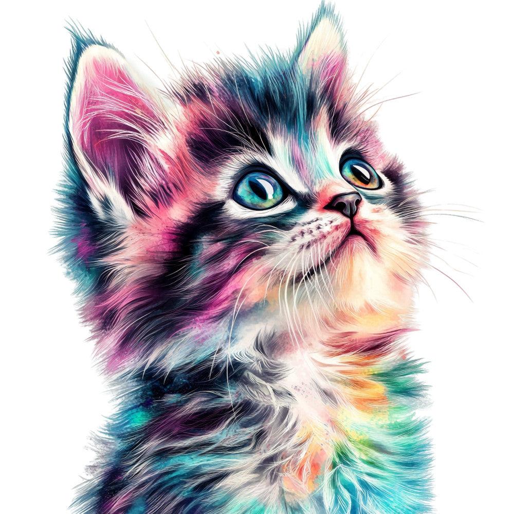 Colorful Cats Fabric Panel 6