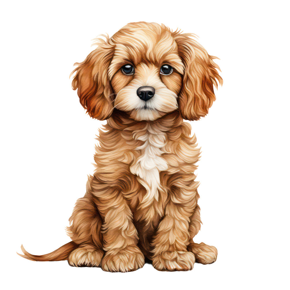 Cute Cavapoos Fabric Panel 26