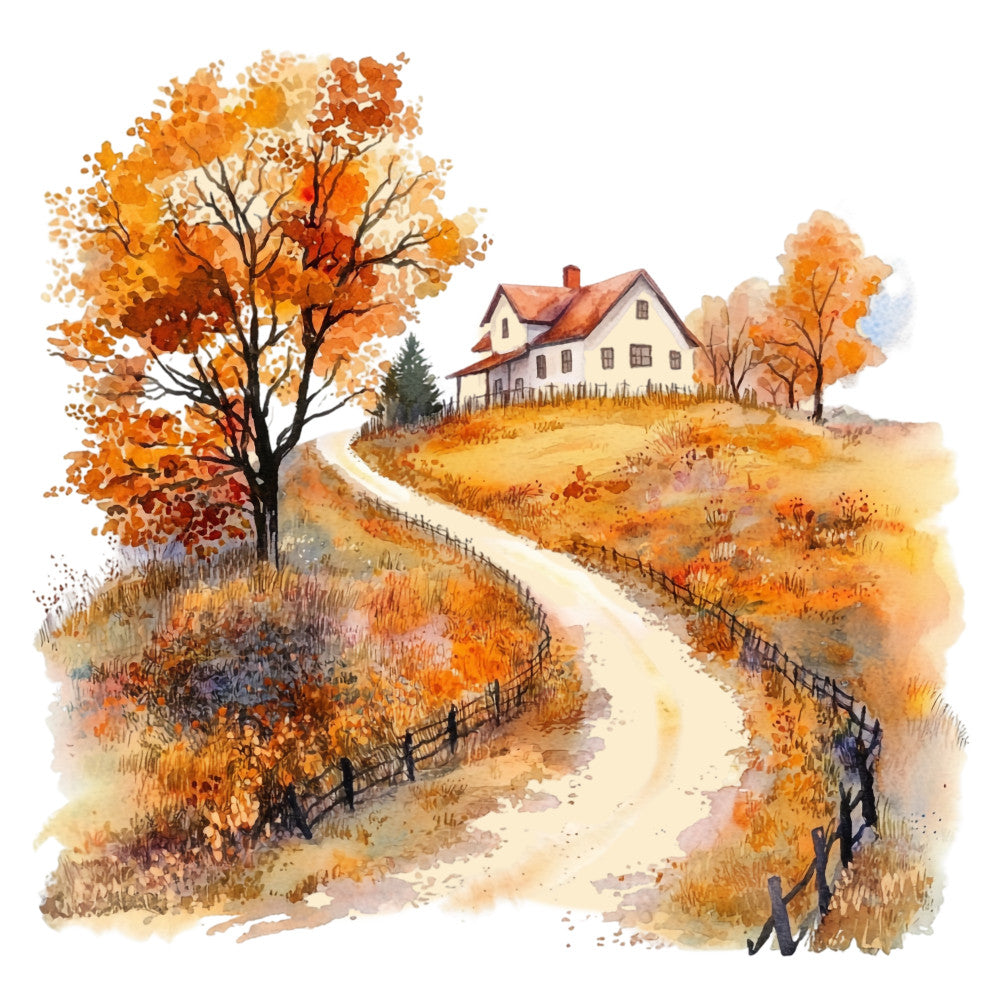 Autumn Landscape Fabric Panel 16