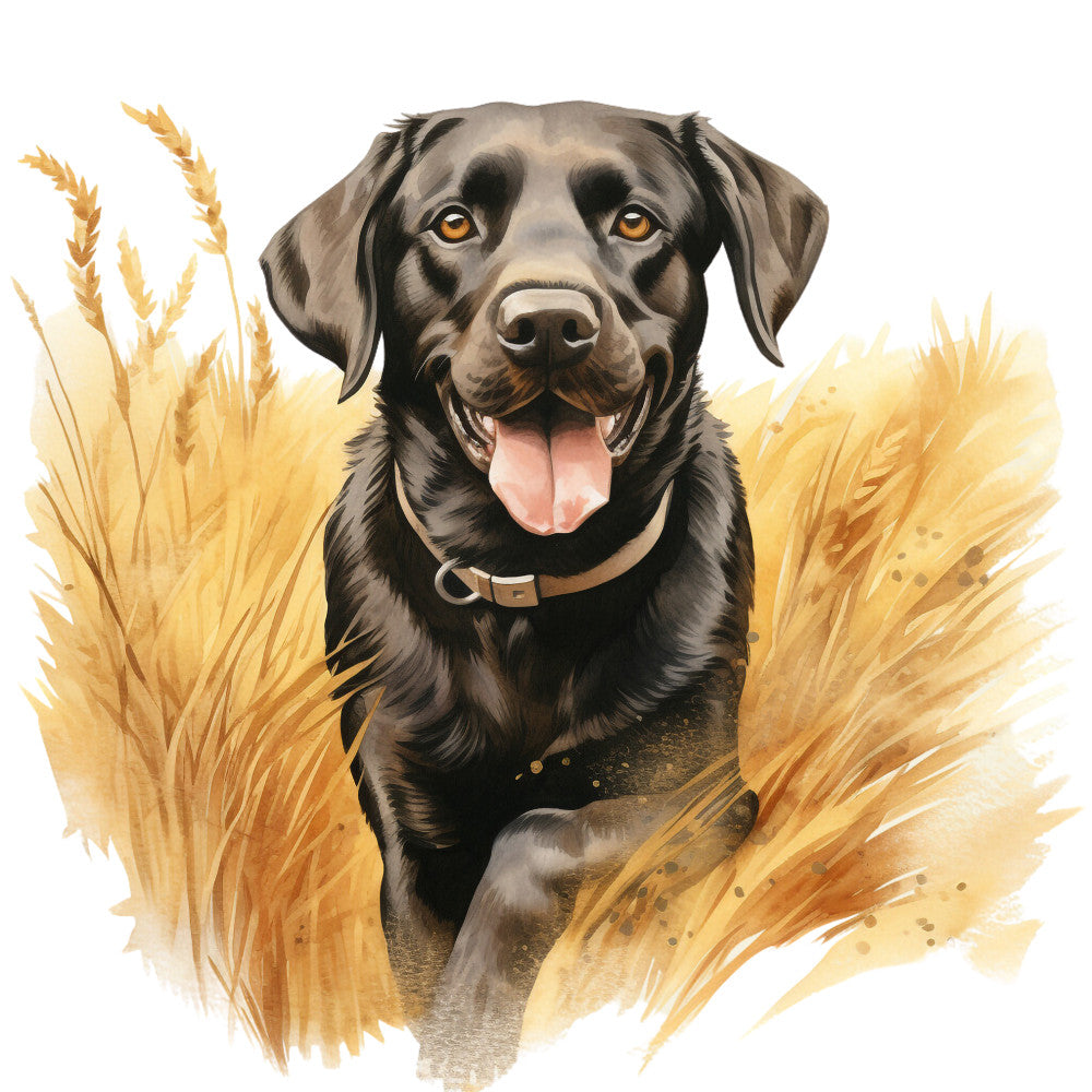 Watercolor Labrador Fabric Panel 5