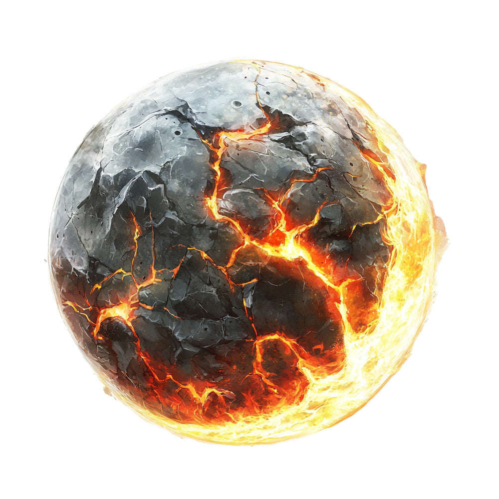 Fire Moon Crystals Fabric Panel 32