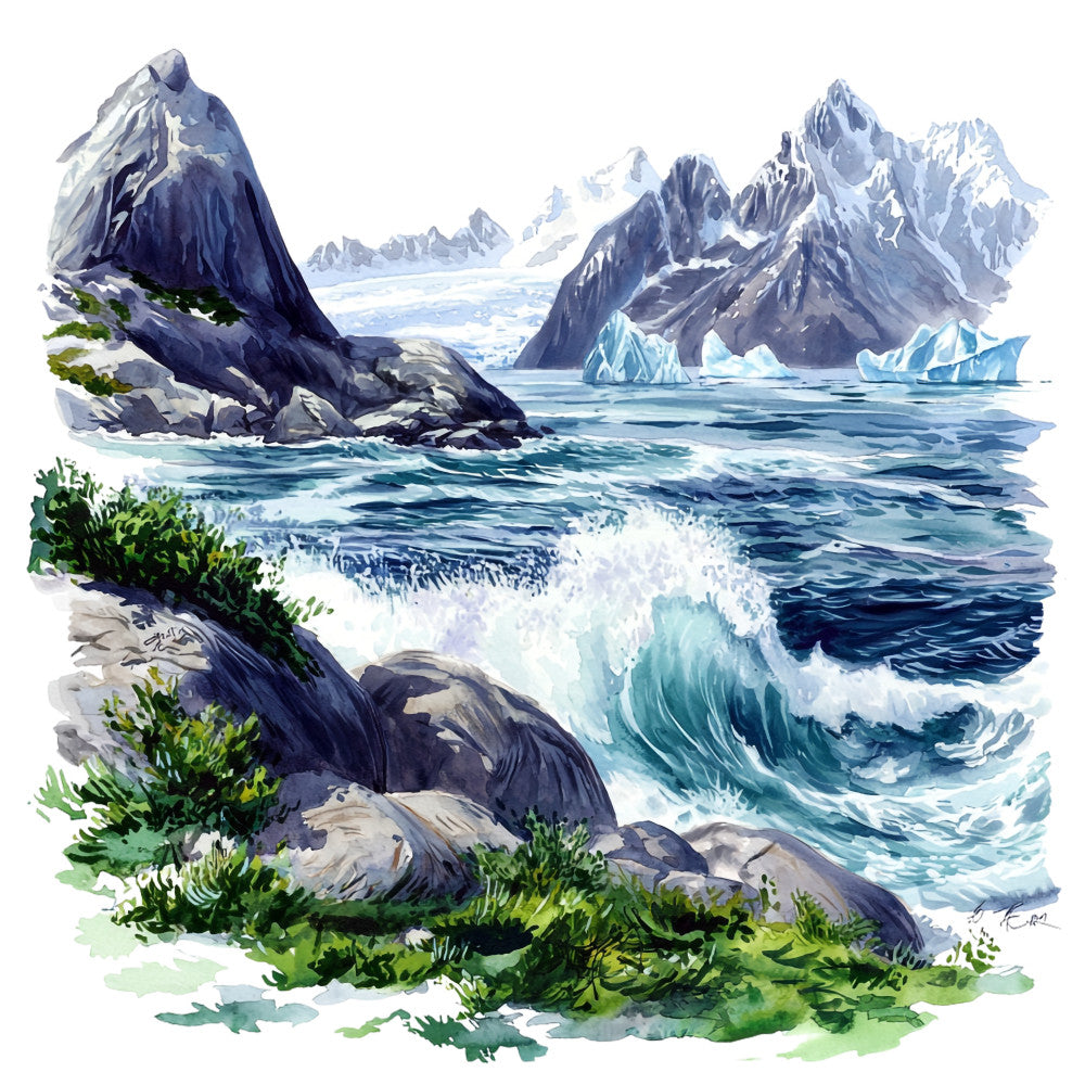 Greenland Landscape Fabric Panel 15