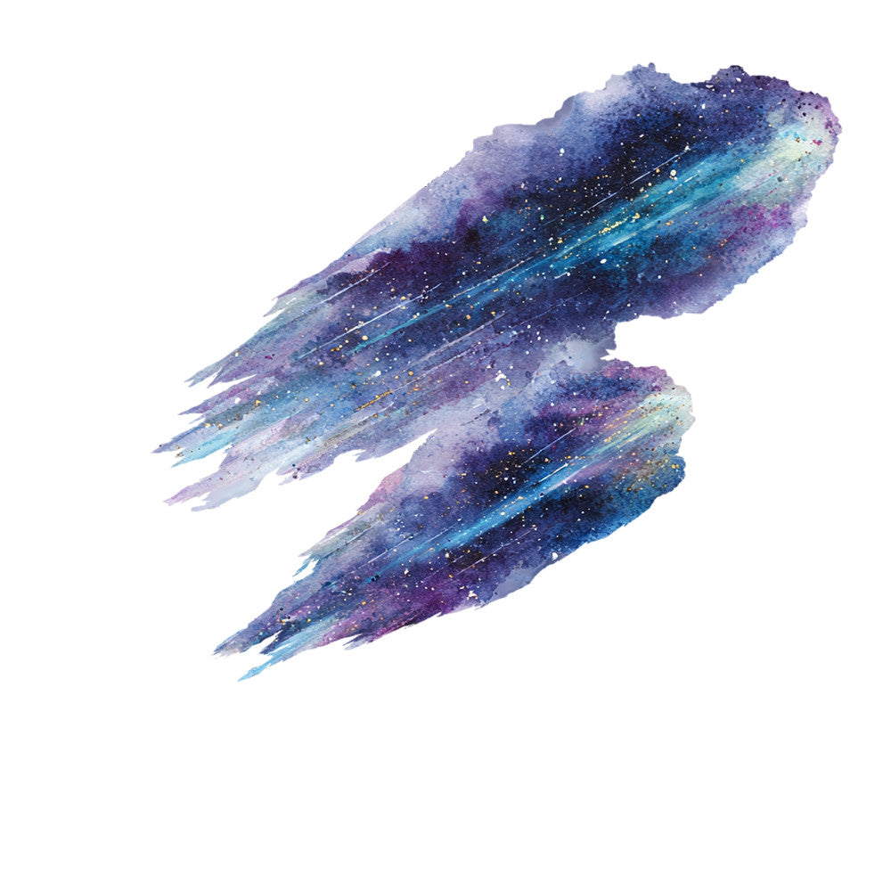 cosmic watercolor, galaxy print, night sky, celestial, starry, nebula, purple, deep blue, navy blue, turquoise, teal, lavender, magenta, gold accents, shimmer, metallic, abstract, brush stroke, watercolor, ombre, gradient, modern, whimsical, dreamy, space theme, universe, artistic, paint splatter, speckled, elegant