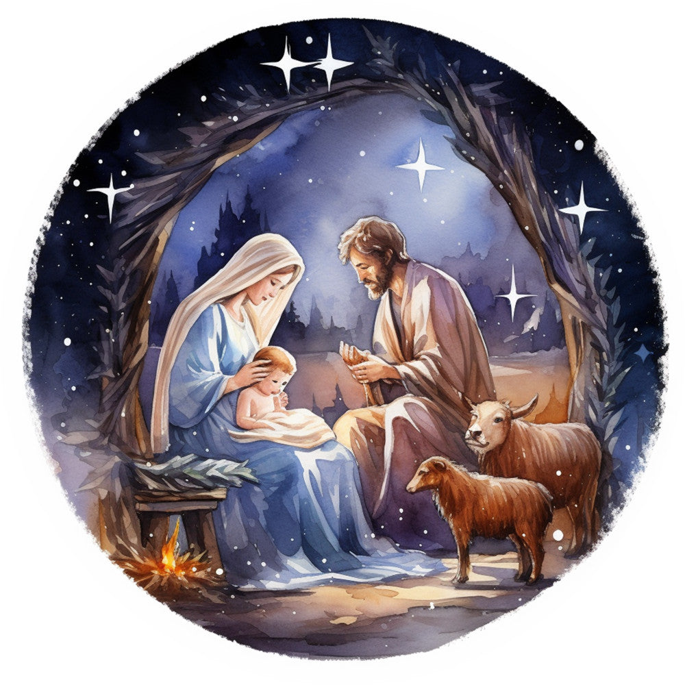 Nativity Christmas Ornaments Fabric Panel 11