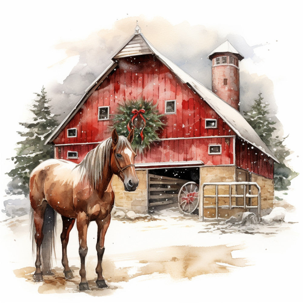 A Country Christmas Fabric Panel 41