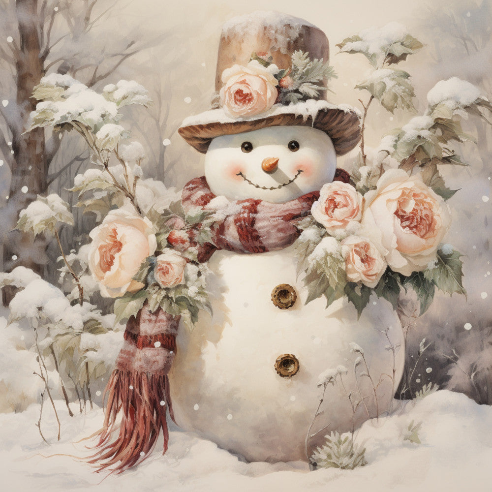 Classic Snowman Fabric Panel 29