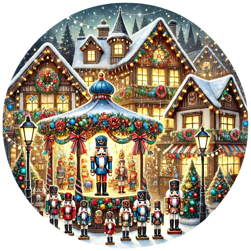 Christmas Villages Fabric Panel 11