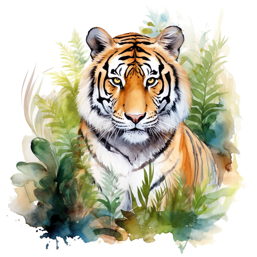 Watercolor Tiger Fabric Panel 3