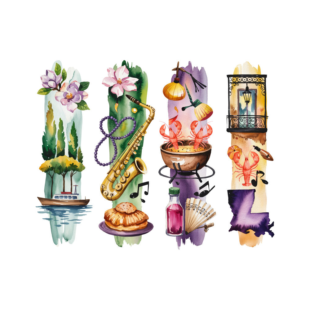 Brushstroke State Fabric Panel 49