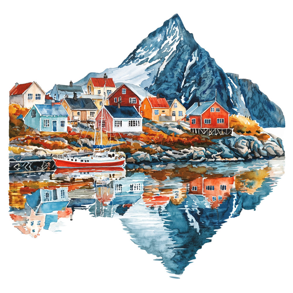 Greenland Landscape Fabric Panel 17