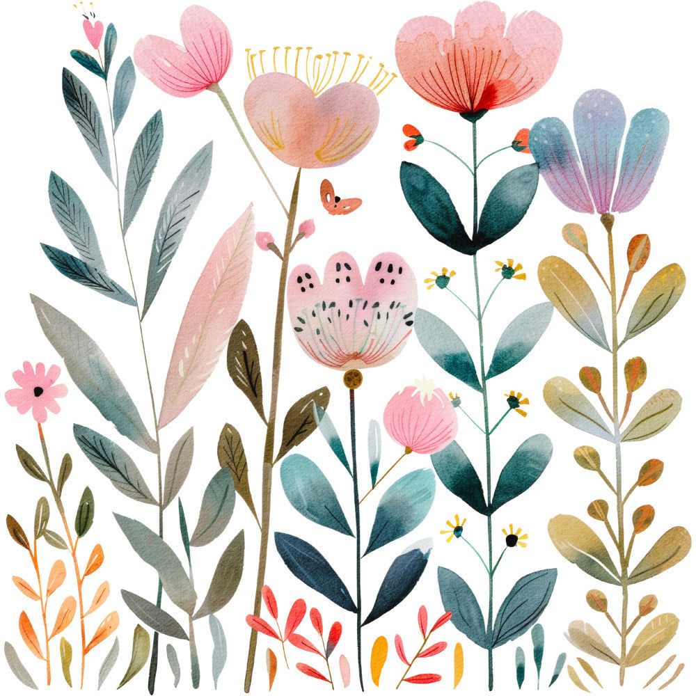 Folk Chicken Fabric Panel 21