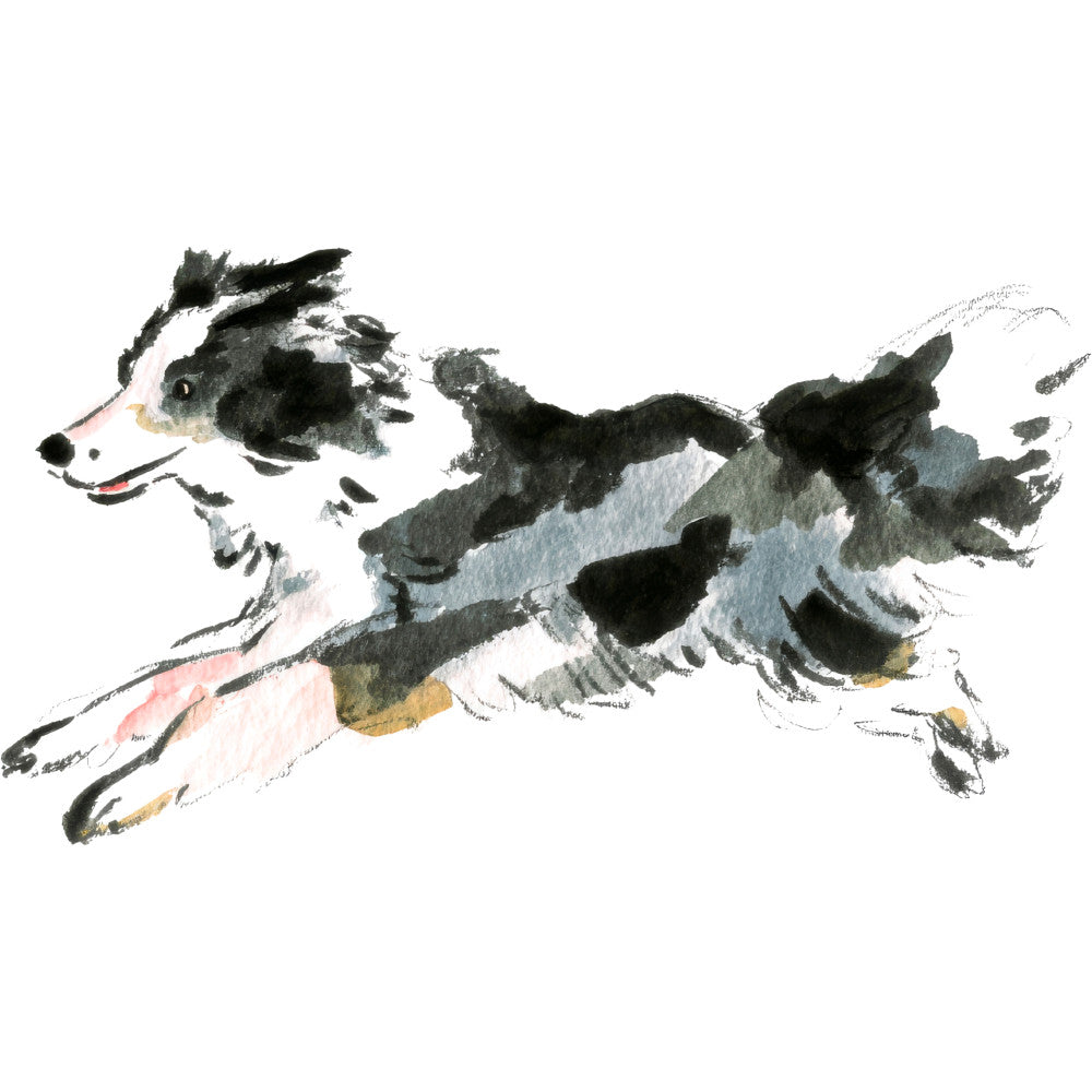 Handdrawn Doodle Dog Fabric Panel 60