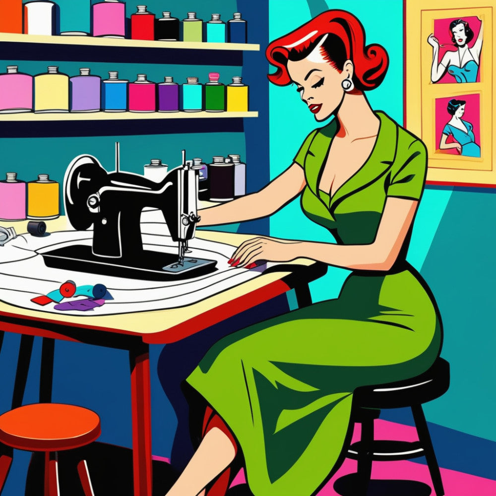 Pop Art Sewing Fabric Panel 46