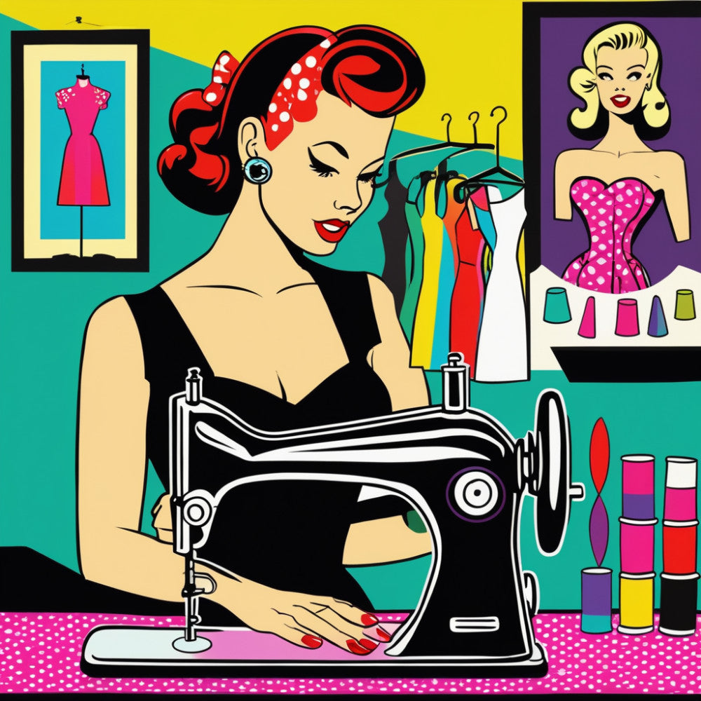 Pop Art Sewing Fabric Panel 4