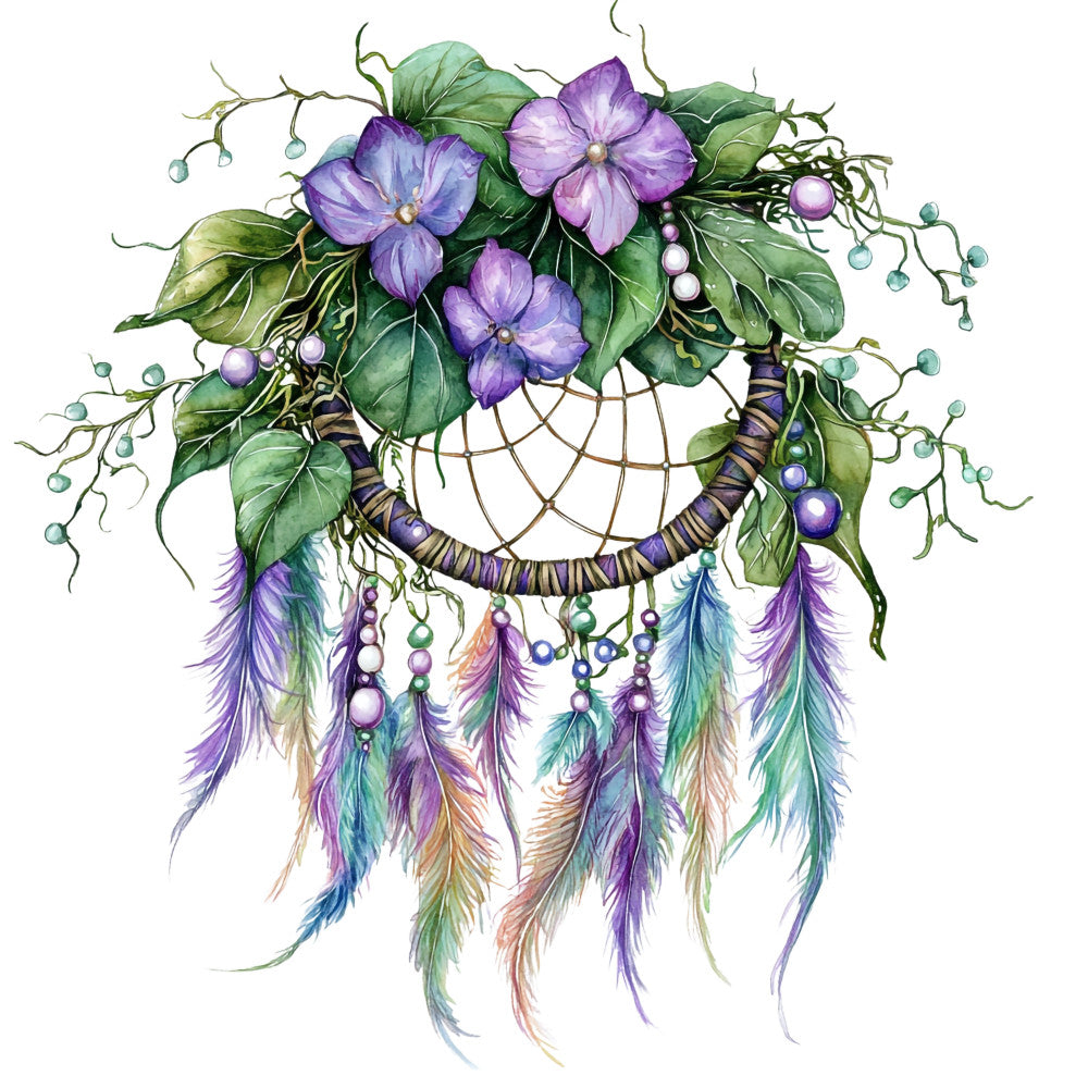 Floral Dreamcatcher Fabric Panel 8