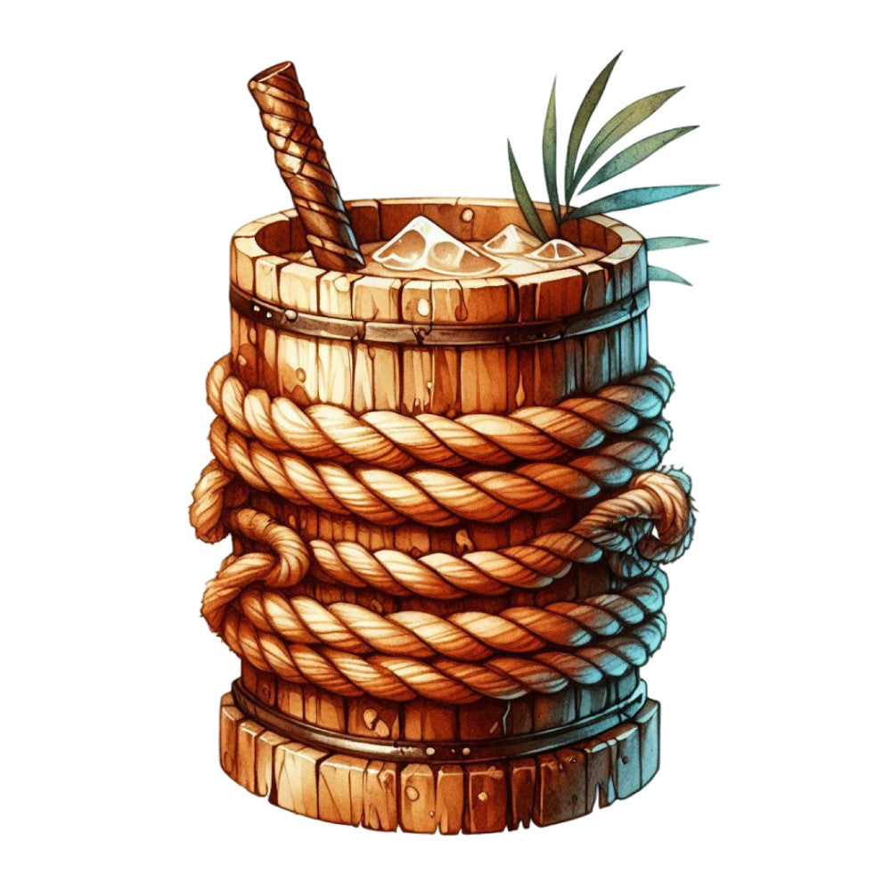 Tiki Cups Fabric Panel 27