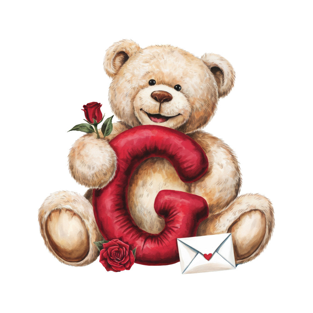 Valentines Day Alphabet Fabric Panel 17