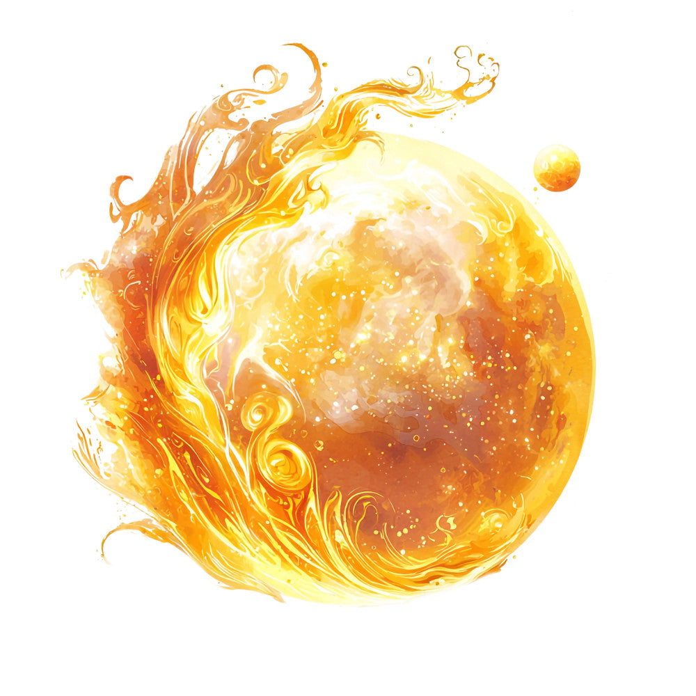 Fire Moon Crystals Fabric Panel 24