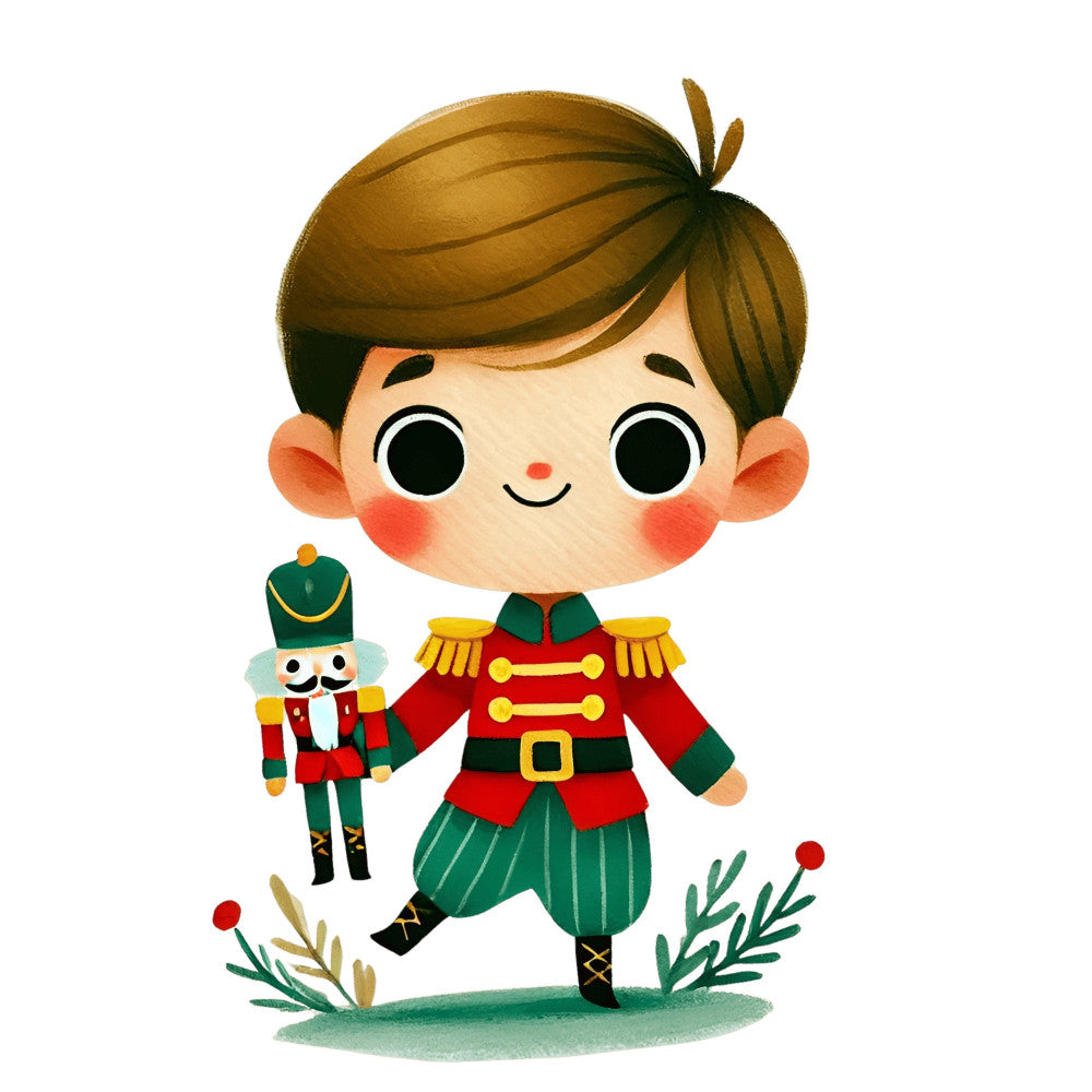 christmas, holiday, nutcracker, soldier, toy soldier, red, forest green, gold, cream, whimsical, festive, vintage, traditional, marching band, conductor, children's, kid-friendly, toy theme, decorative soldier, seasonal, winter, christmas decoration, charming, playful, classic holiday, retro, nostalgic, red and green, military uniform, drummer