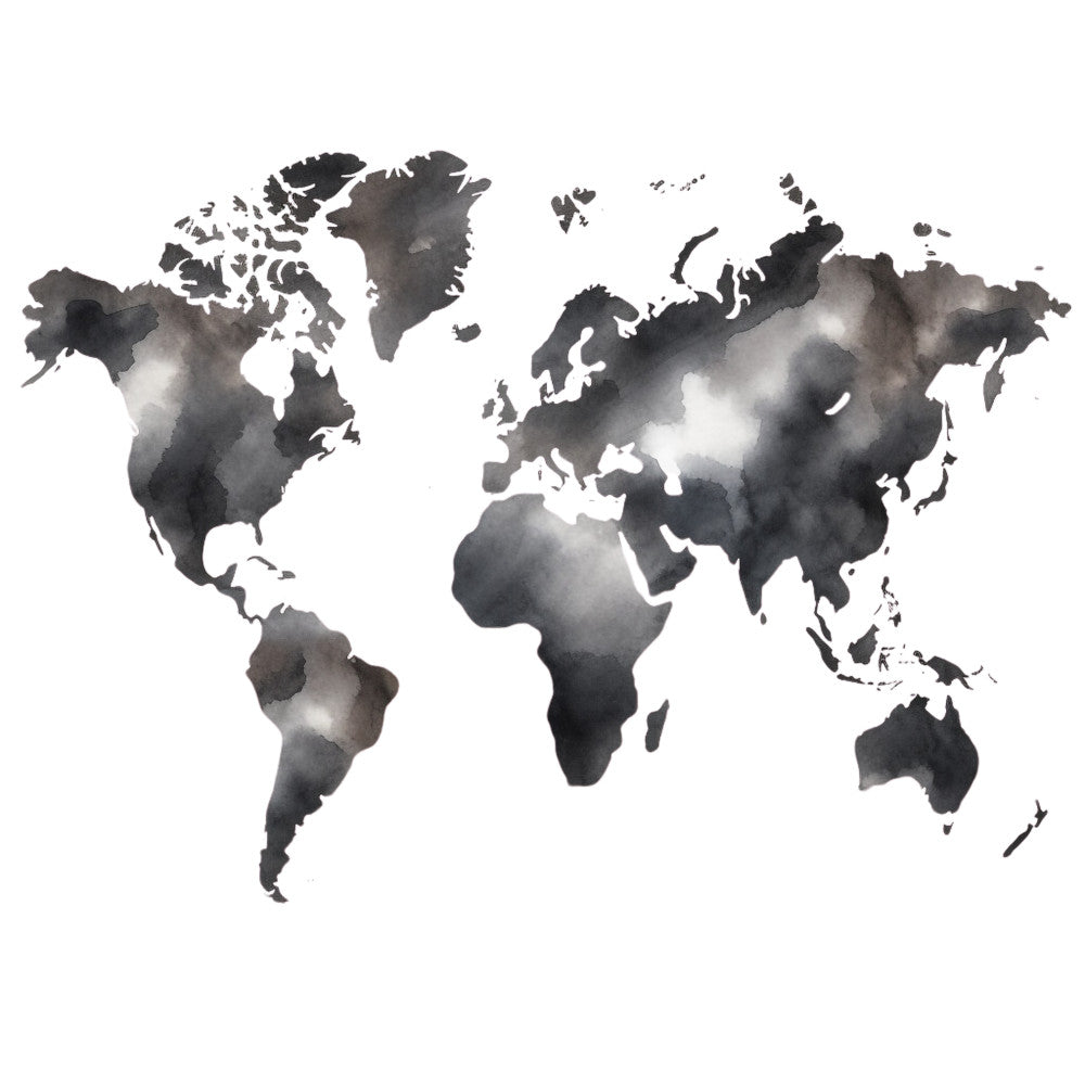 Colorful World Map Fabric Panel 22