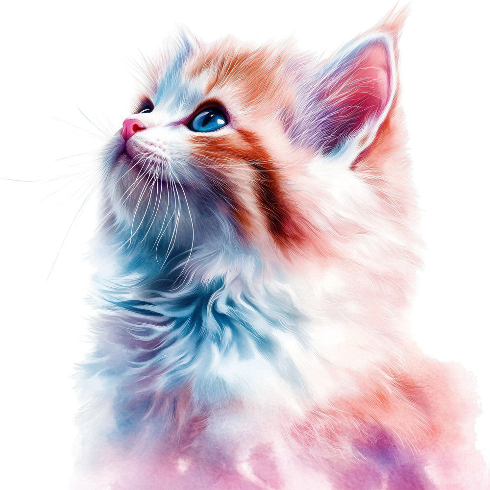 Colorful Cats Fabric Panel 21