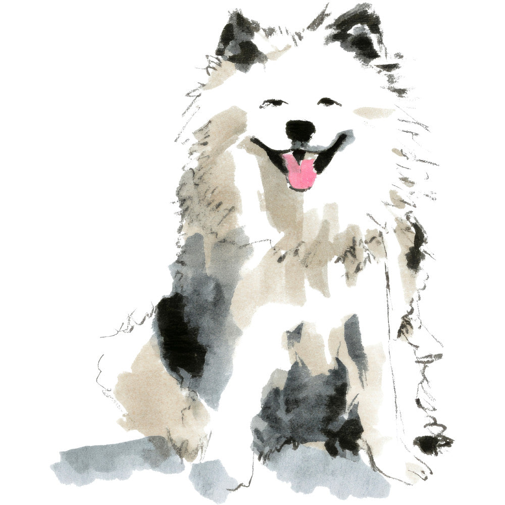 Handdrawn Doodle Dog Fabric Panel 21