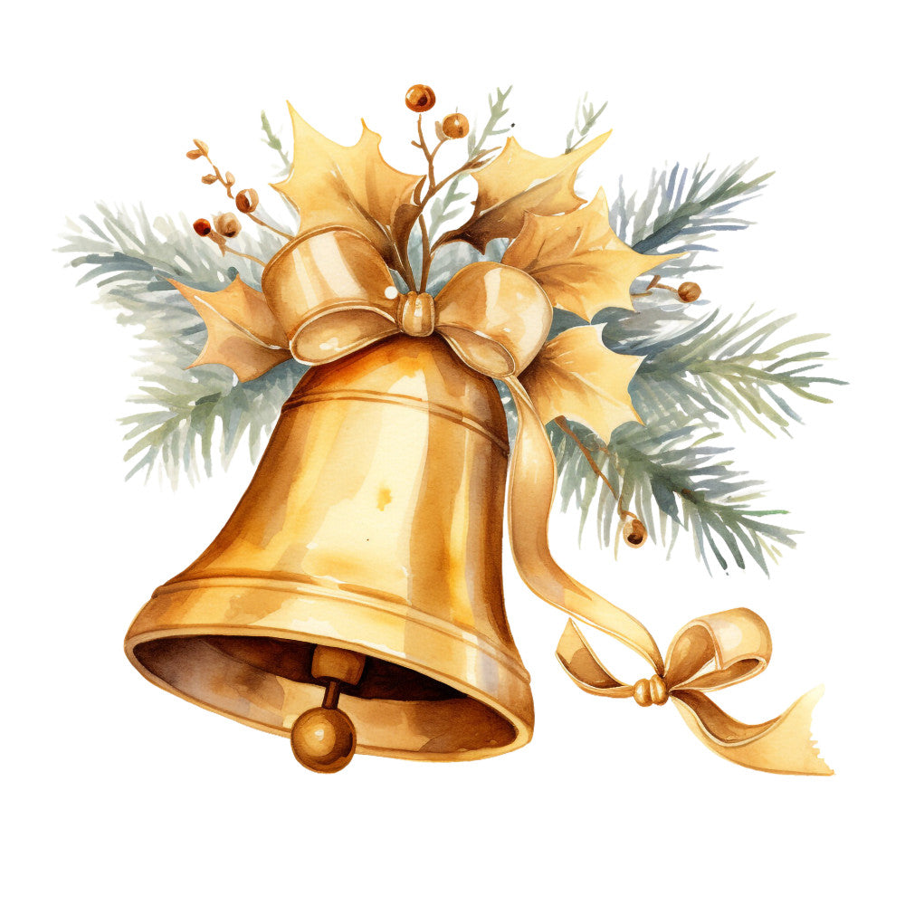 A Golden Christmas Fabric Panel 39