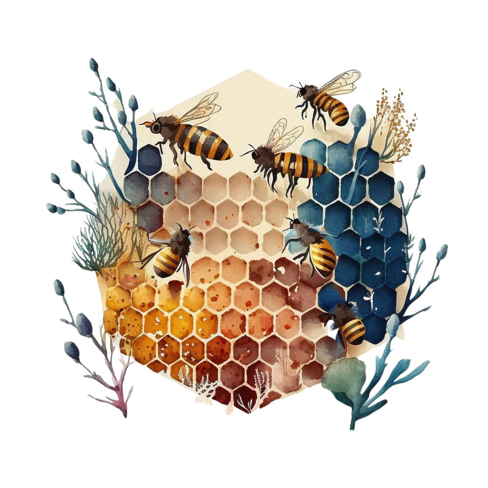 Honey Bees Fabric Panel 3