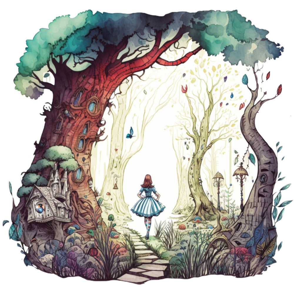 Classic Alice in Wonderland Fabric Panel 35