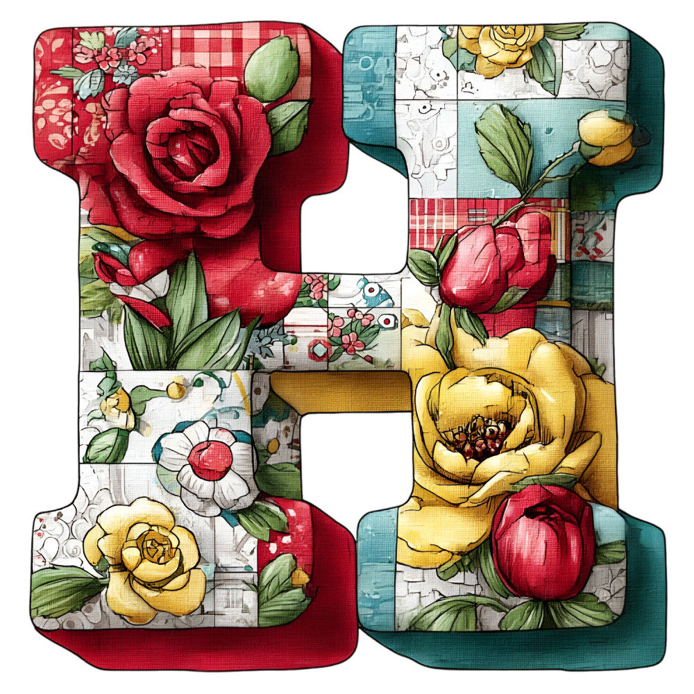 Wedding Alphabet Fabric Panel 13