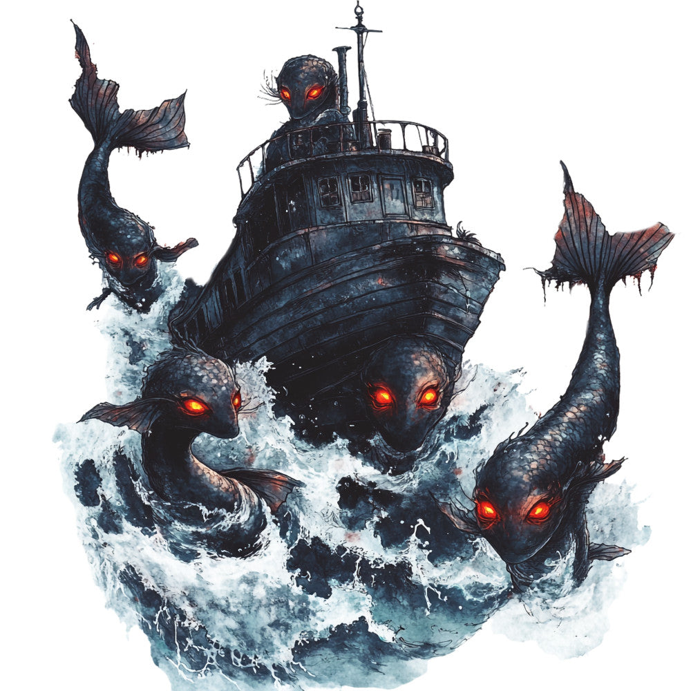 Haunted Ocean Fabric Panel 14