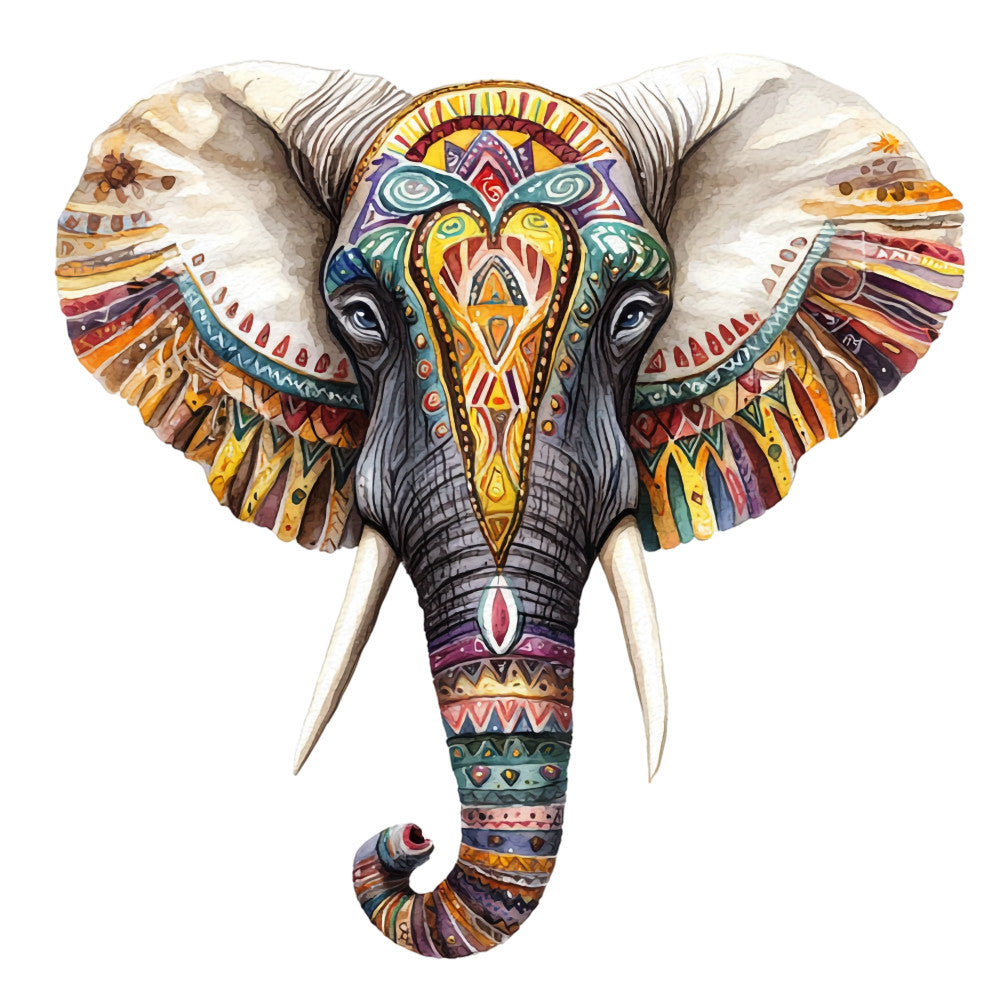 Watercolor Africa Fabric Panel 33