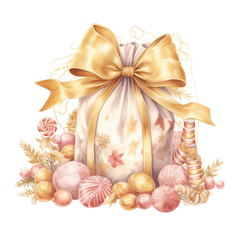 A Golden Christmas Fabric Panel 37