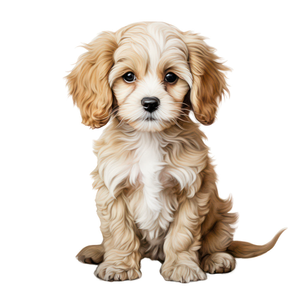 Cute Cavapoos Fabric Panel 3