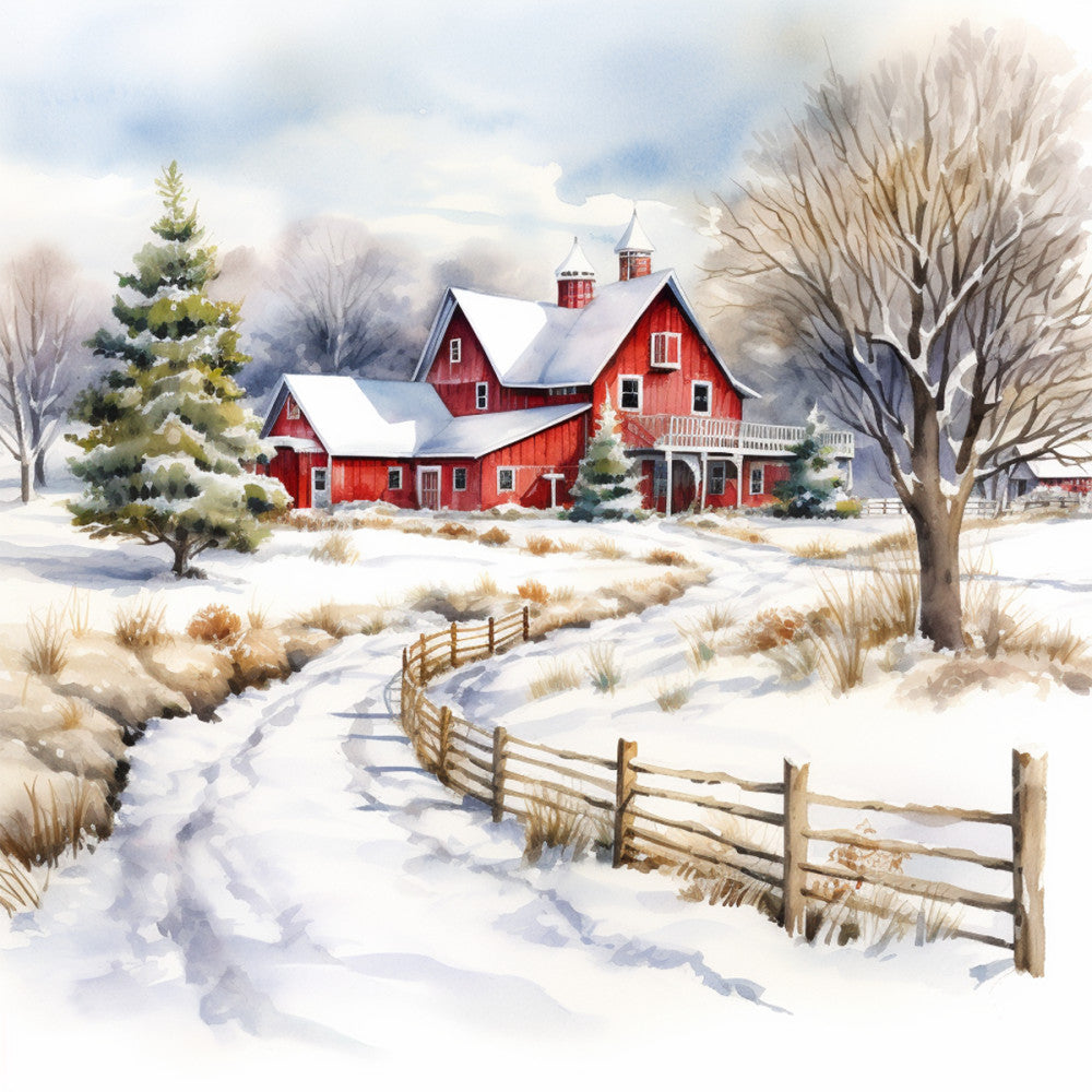 A Country Christmas Fabric Panel 56