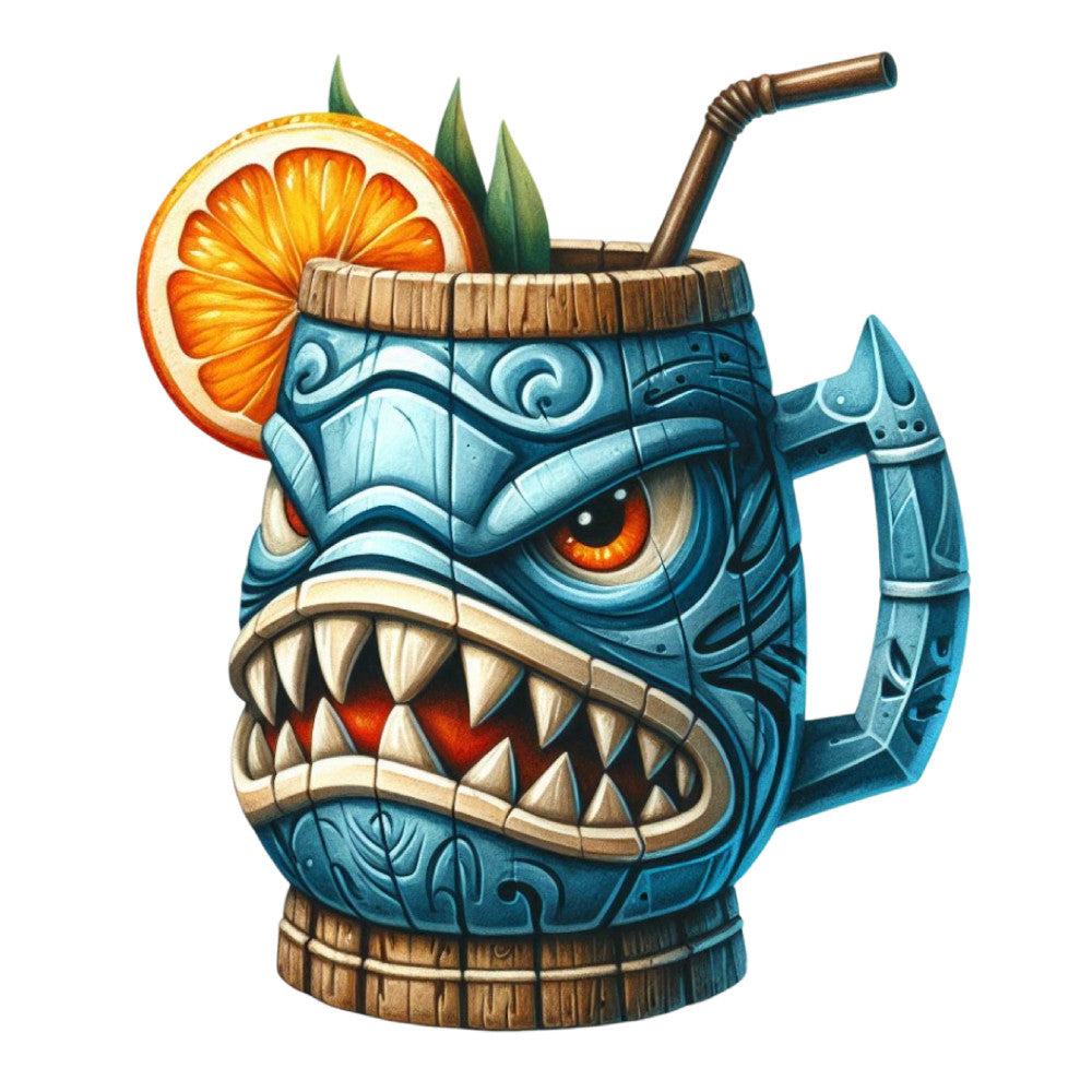 Tiki Cups Fabric Panel 21