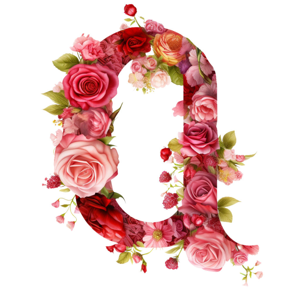 Rose Alphabet Fabric Panel 13