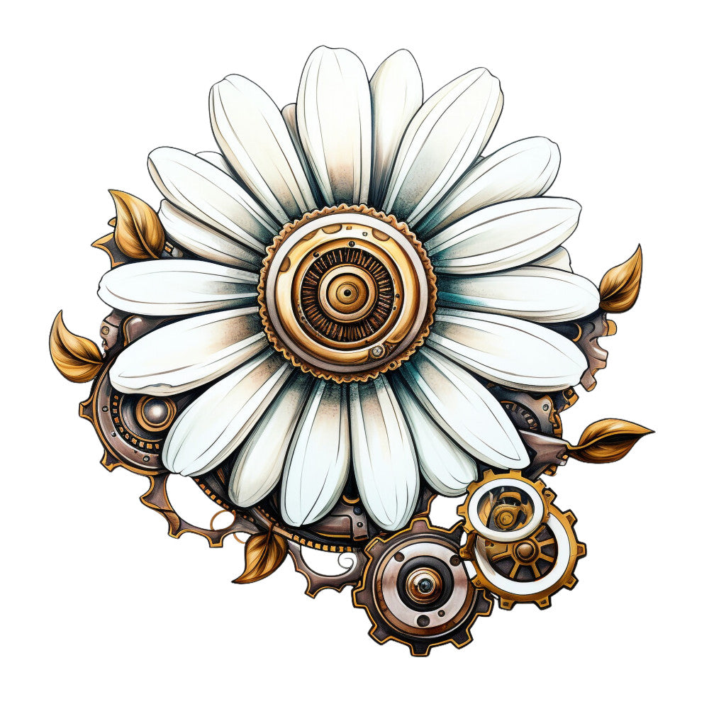 Floral Steampunk Fabric Panel 29