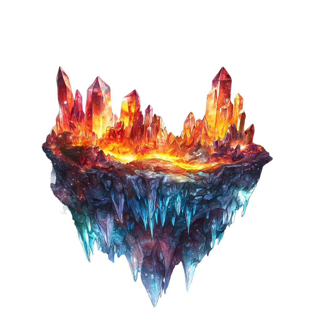 Fire Moon Crystals Fabric Panel 14