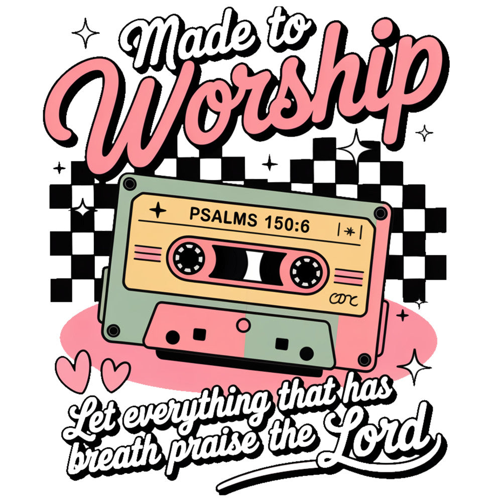 Made to Worship Retro Cassette Fabric Panel 1