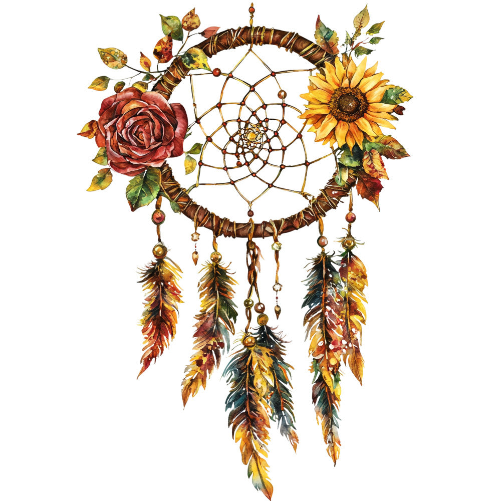 Floral Dreamcatcher Fabric Panel 25