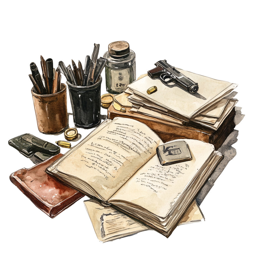 Murder Mystery Fabric Panel 17