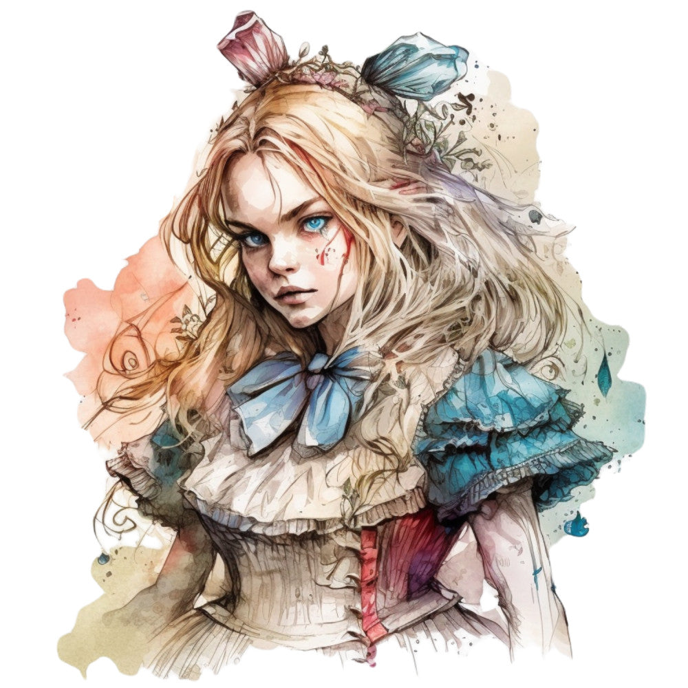 Classic Alice in Wonderland Fabric Panel 6