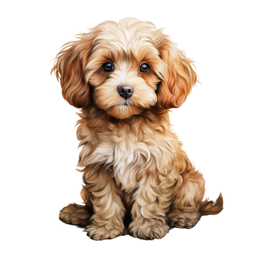 Cute Cavapoos Fabric Panel 21